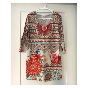 Fleur de Lis Kaleidoscope Mini Dress